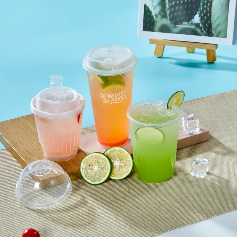 Factory Disposable Dinking Cup For Coffee Juice With Lid